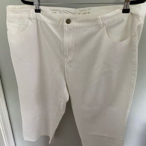 Coldwater Creek White denim capri pants